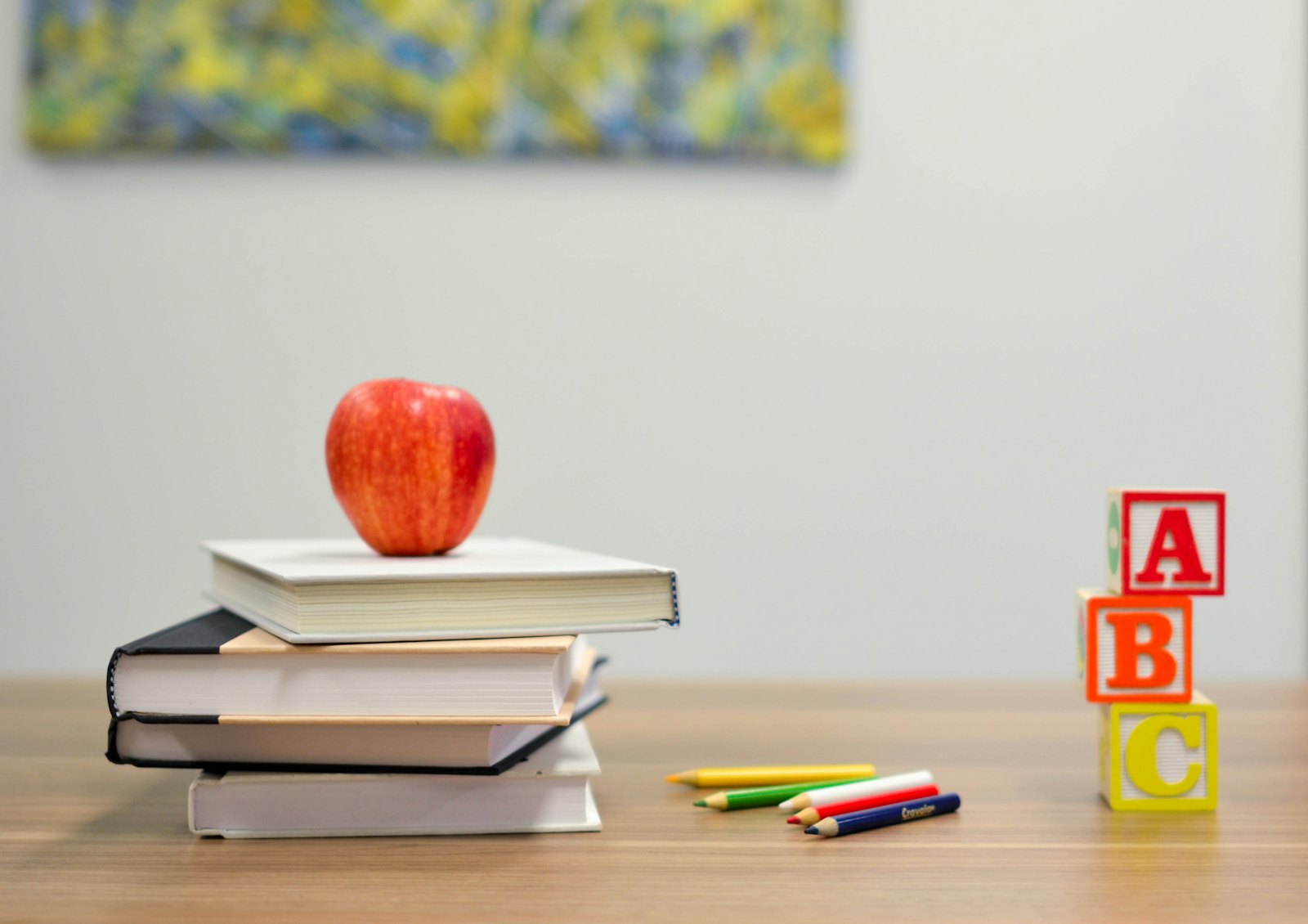 Student reading at a desk